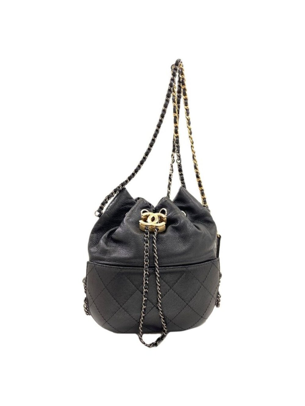 Chanel Gabrielle Quilted Shoulder Bag Calfskin